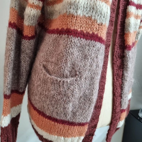 Oneonone Roasted wool cardigan new, multicolor, size M