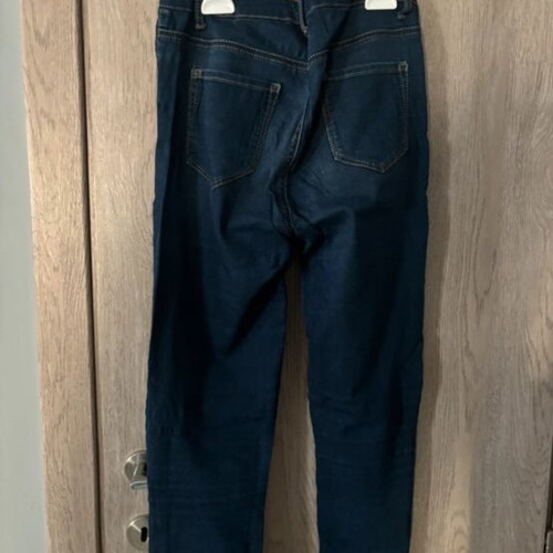 Women's elastic denim pants like new, size M 38 10, blue