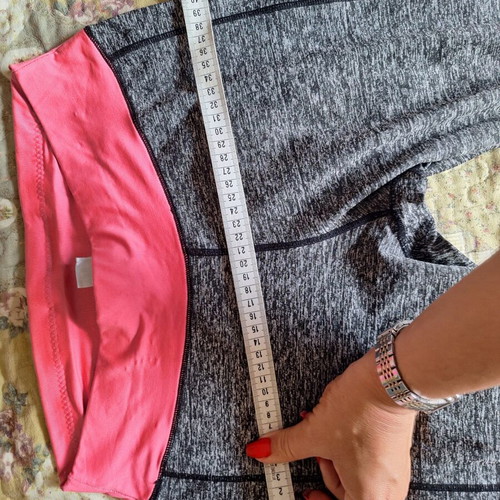 Gym leggings used medium-large grey with orange details