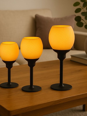 Elegant Glow Candle Holder Set new, modern simplicity and warm lighting