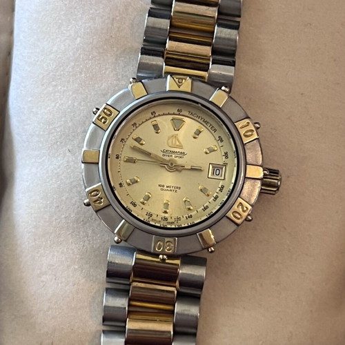 Catamaran Ladies Sport Vintage Watch 23mm Like New, Gold
