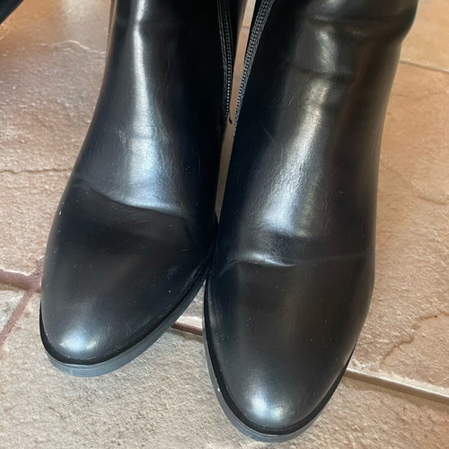 Attrattivo tall boots like new, size 39-40, black, 9 cm heel