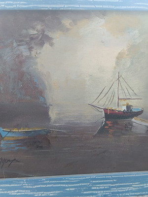Oil painting on canvas by P. Bouras new condition