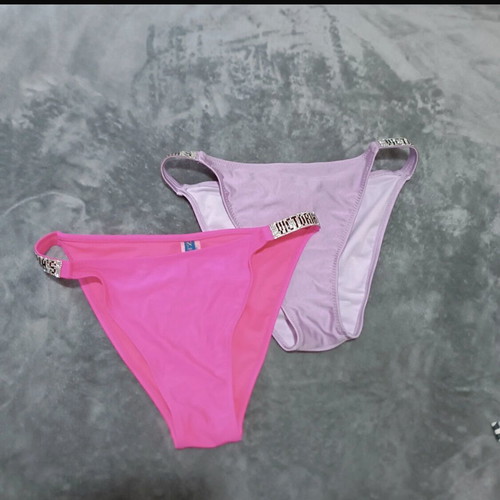 Victoria's Secret bikini slip like new, 2 pieces pink and purple