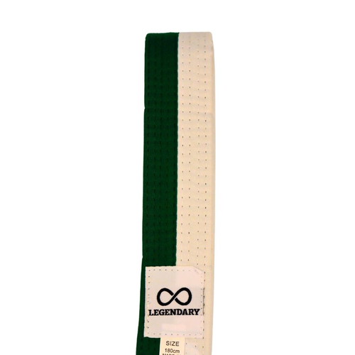 Legendary green/white martial arts belt new