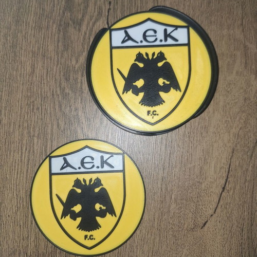 AEK F.C. 3D Printed Coaster Set with Holder