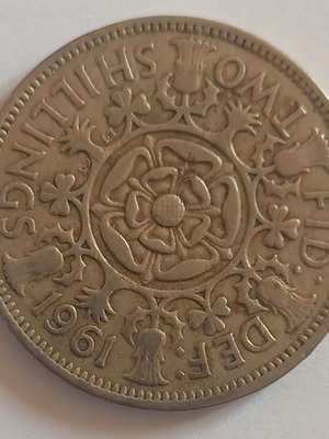 Great Britain England 2 shillings used 1961