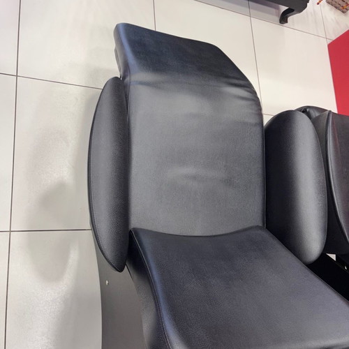 Salon shampoo bowl used with porcelain and adjustable seat