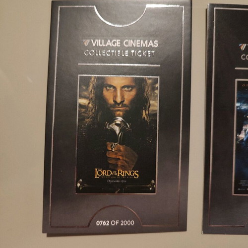 Συλλεκτικά εισιτήρια Village cinema μεταχειρισμένα, Lord of the Rings και Hobbit