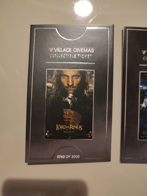 Συλλεκτικά εισιτήρια Village cinema μεταχειρισμένα, Lord of the Rings και Hobbit