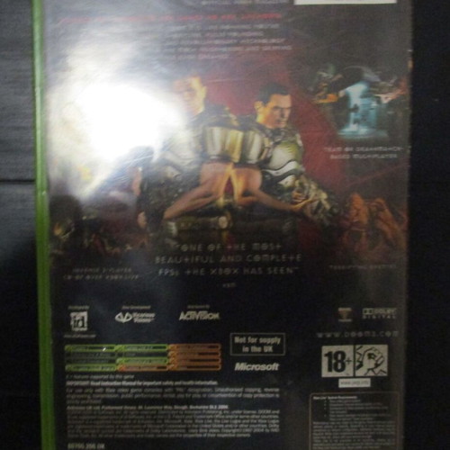 Doom 3 Xbox used action game in good condition