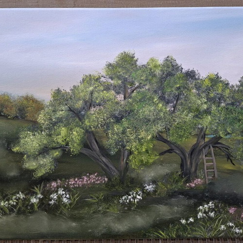 Oil painting landscape artwork new handmade