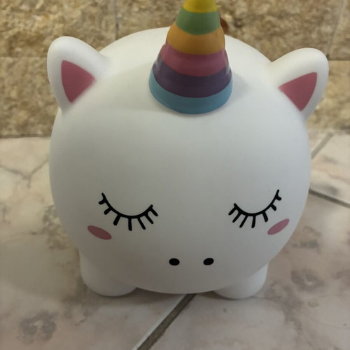 Unicorn piggy bank new, hard plastic 23.5cm x 17cm