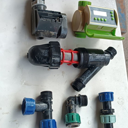 Garden irrigation system parts used, complete set