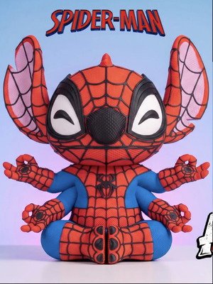 Stitch Spider-Man 4-Armed Meditation Figure Disney x Marvel