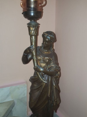 Antique Girl Lamp Used Like New