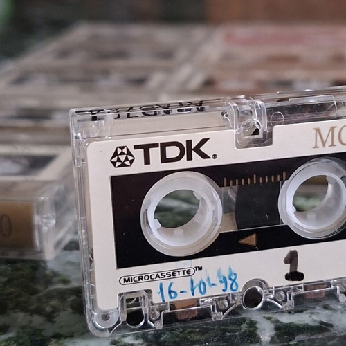 Microcassettes used, pack of 10, recorded, rewritable, laiko