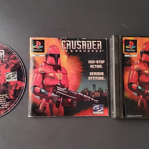 Playstation 1 Crusader No Remorse used, good cd, moderate case