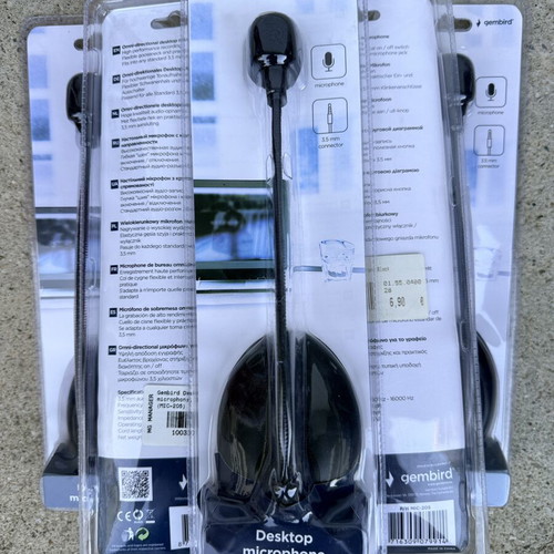 Gembird MIC-205 Desktop Microphones new, pack of 6