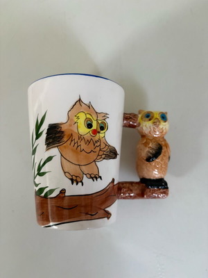 Vintage owl mug 3D from the ’90s like new
