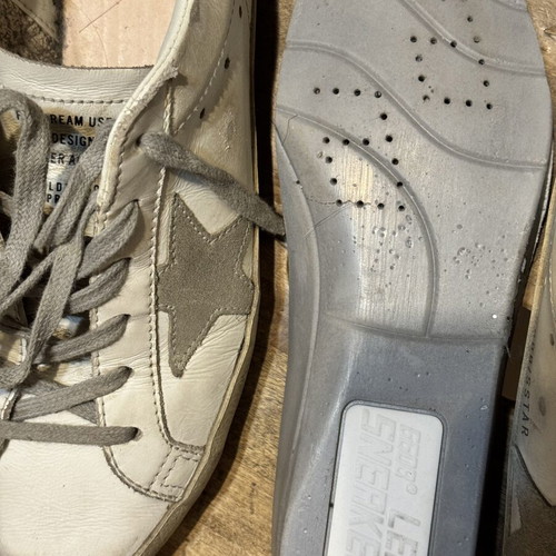 Golden Goose Superstar sneakers size 38 like new, white and grey