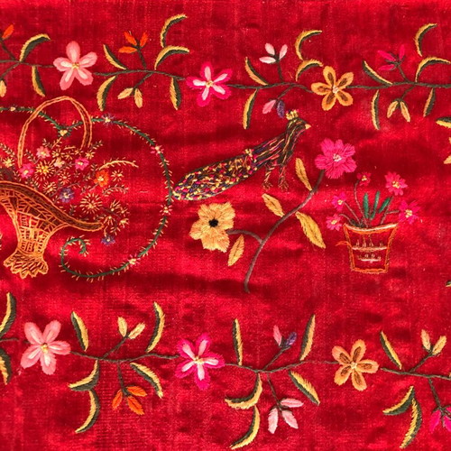 Cretan woven textile used with bird design