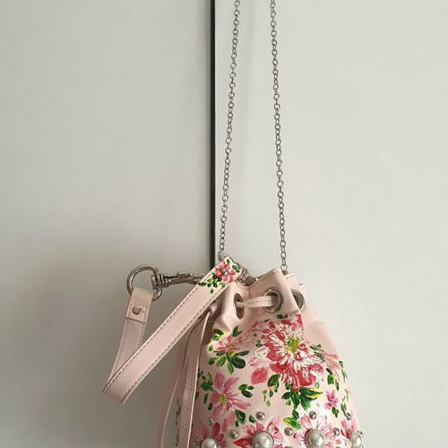 Steve Madden bag new, hand-painted, pink