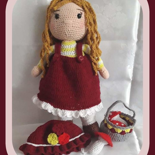 Amigurumi knitted doll new, handmade 36cm