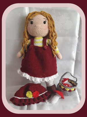 Πλεκτή κούκλα Amigurumi καινούργια, χειροποίητη 36cm