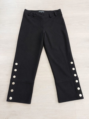 Black women's pants size 38 Pole & Pole like new with decorative buttons