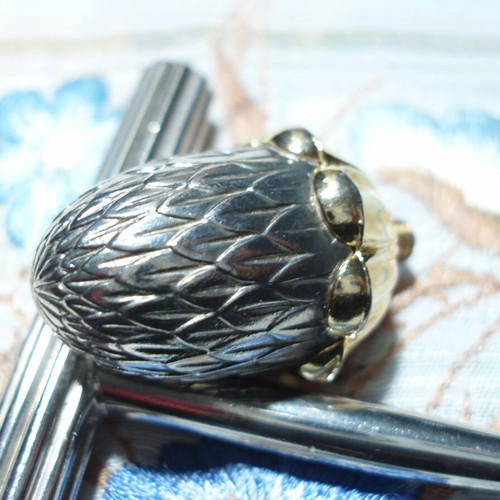 Sterling silver wine opener 19th century with 18k gold plating like new