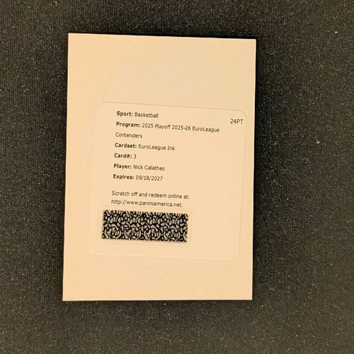 Euroleague Contenders 2025-26 Nick Calathes Ink Card new