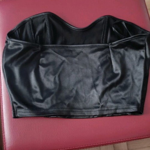 Strapless top black new, size S