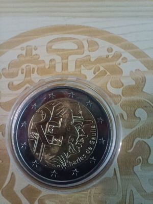 France 2 euro 2020 De Gaulle coin new, in capsule