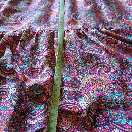 Silk Boho Maxi Dress M Dimond Milano, new, purple paisley