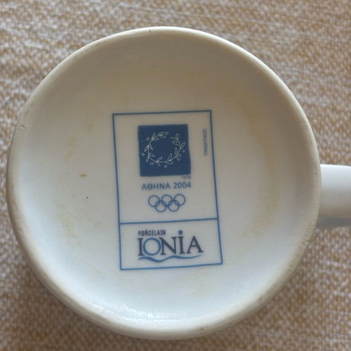 Ionia porcelain mug like new, Athens 2004 Olympic Games collectible