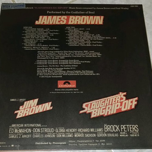 Slaughters Big Rip Off James Brown vinyl record used