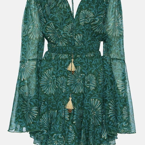 Lynne green off-shoulder dress, size 38 (M L)