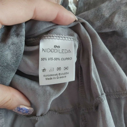 Nidodileda τοπ σαν καινούργιο, small/medium, άσπρο και γκρι με δαντέλα