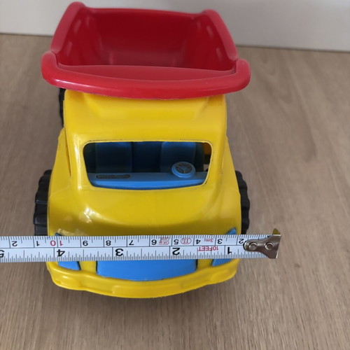 Plastic toy trucks used, pack of 3