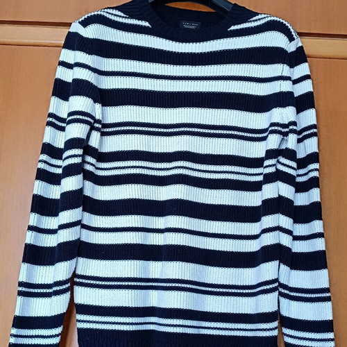 Zara Man medium striped knit sweater men's like new