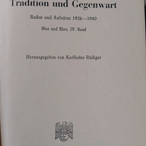 Book Tradition und Gegenwart 1936 used, German