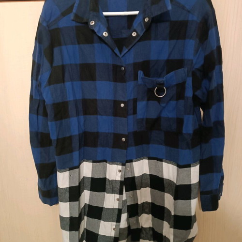 H&M Checked Winter Shirts like new, size M 38 10, white and blue