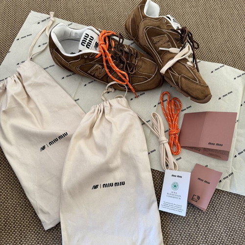 New Balance x Miu Miu 530 SL Cinnamon Suede Sneakers size 38 like new