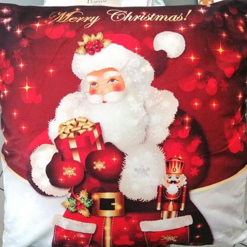 Christmas pillow printed with LED lights new 45x45cm