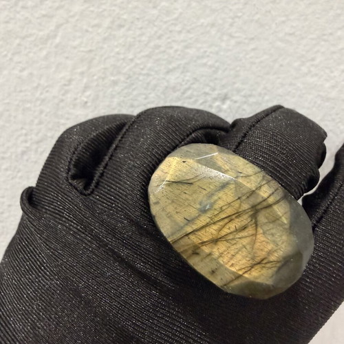 Labradorite ring with yellow fire, new