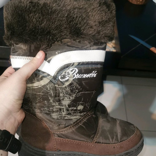 Snow boots with fur like new, size 40, brown