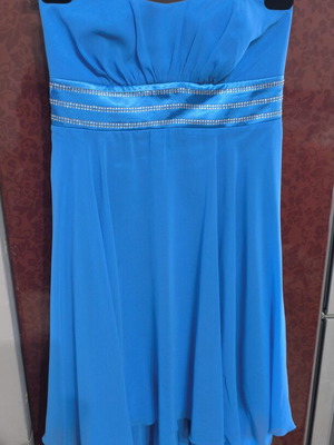 Asymmetric dress for weddings and christenings