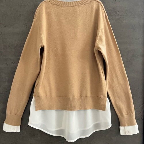 Mayoral girls' blouse like new for ages 9-10 white and beige
