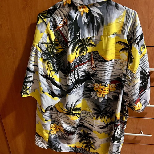 Vintage Hawaiian shirt Koman Sport, size L, tropical pattern